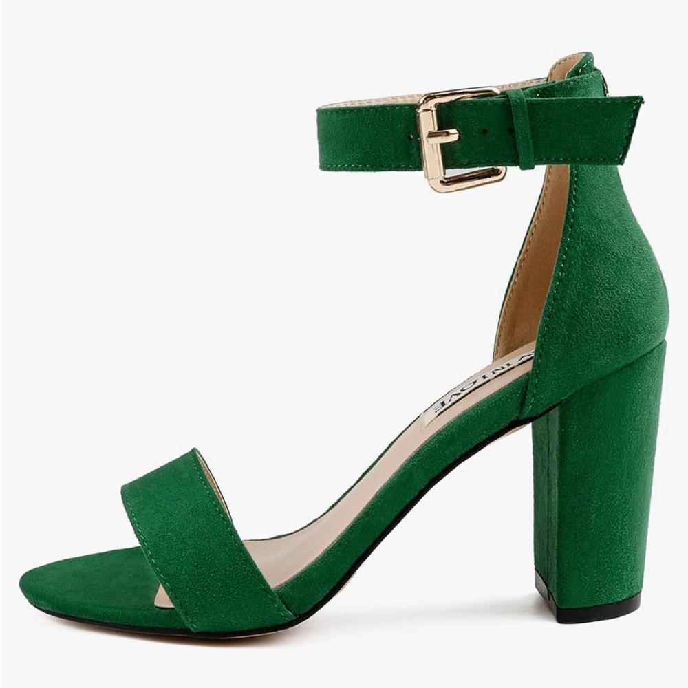 Joy in Love Faux Suede Block Heels